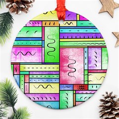 Colorful Pattern Ornament (round) by gasi