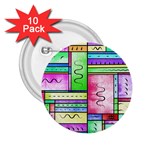 Colorful pattern 2.25  Buttons (10 pack)  Front