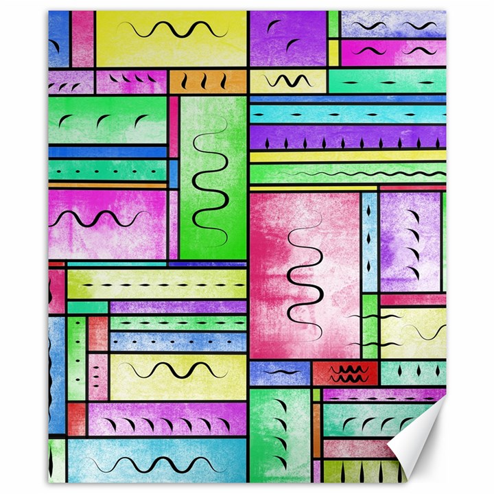 Colorful pattern Canvas 8  x 10 