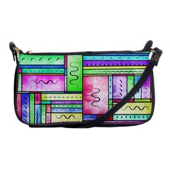 Colorful Pattern Shoulder Clutch Bag by gasi