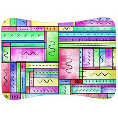 Colorful Pattern Velour Seat Head Rest Cushion by gasi