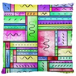 Colorful pattern Large Flano Cushion Case (Two Sides) Back