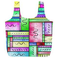 Colorful Pattern Full Print Recycle Bag (xxl) by gasi