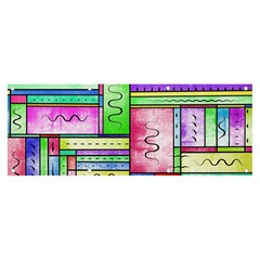 Colorful Pattern Banner And Sign 8  X 3  by gasi