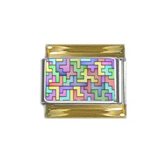 Colorful Stylish Design Gold Trim Italian Charm (9mm) by gasi