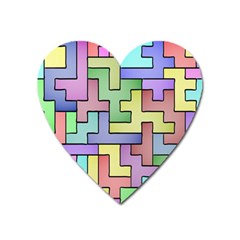 Colorful Stylish Design Heart Magnet by gasi