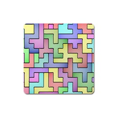 Colorful Stylish Design Square Magnet by gasi