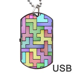 Colorful Stylish Design Dog Tag Usb Flash (one Side) by gasi