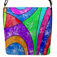 Colorful Stylish Design Flap Closure Messenger Bag (s) by gasi