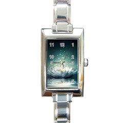 Sparkle Lotus Rectangle Italian Charm Watch by Sparkle