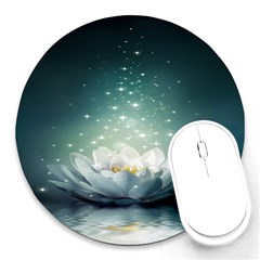 Sparkle Lotus Round Mousepad by Sparkle