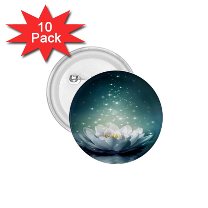 Sparkle Lotus 1.75  Buttons (10 pack)