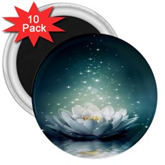 Sparkle Lotus 3  Magnets (10 Pack)  by Sparkle