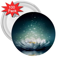 Sparkle Lotus 3  Buttons (100 Pack)  by Sparkle