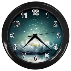 Sparkle Lotus Wall Clock (black) by Sparkle