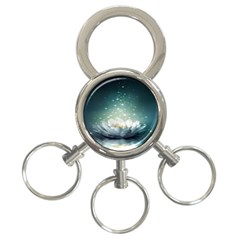 Sparkle Lotus 3-ring Key Chain by Sparkle