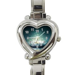 Sparkle Lotus Heart Italian Charm Watch by Sparkle