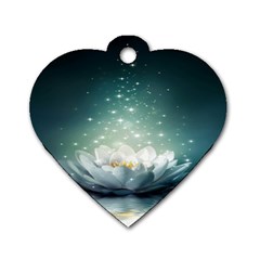 Sparkle Lotus Dog Tag Heart (one Side) by Sparkle