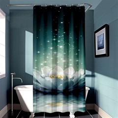 Sparkle Lotus Shower Curtain 36  X 72  (stall)  by Sparkle