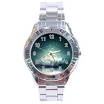 Sparkle Lotus Stainless Steel Analogue Watch Front