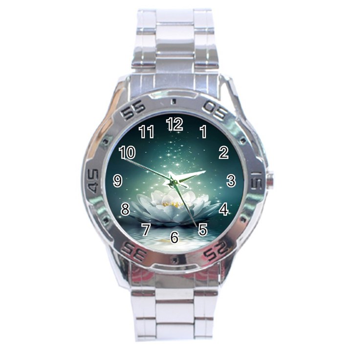 Sparkle Lotus Stainless Steel Analogue Watch