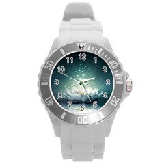 Sparkle Lotus Round Plastic Sport Watch (l) by Sparkle