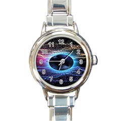 Digitalgalaxy Round Italian Charm Watch by Sparkle