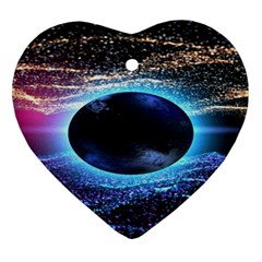 Digitalgalaxy Heart Ornament (two Sides) by Sparkle