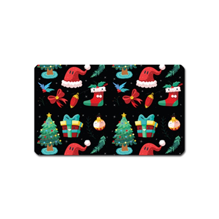 Christmas Pattern Magnet (Name Card)