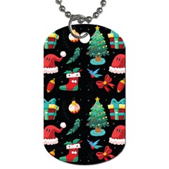 Christmas Pattern Dog Tag (one Side) by designsbymallika