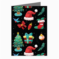 Christmas Pattern Greeting Cards (pkg Of 8) by designsbymallika