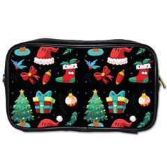 Christmas Pattern Toiletries Bag (two Sides) by designsbymallika