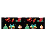 Christmas Pattern Oblong Satin Scarf (16  x 60 ) Front