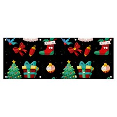 Christmas Pattern Banner And Sign 8  X 3  by designsbymallika