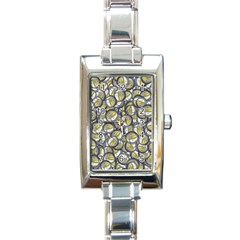 Gong Instrument Motif Pattern Rectangle Italian Charm Watch by dflcprintsclothing