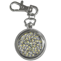 Gong Instrument Motif Pattern Key Chain Watches