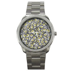 Gong Instrument Motif Pattern Sport Metal Watch by dflcprintsclothing