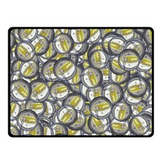 Gong Instrument Motif Pattern Fleece Blanket (small)