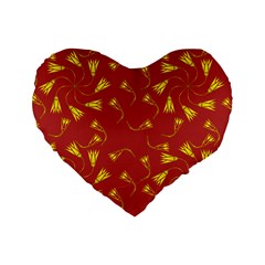 Background Pattern Texture Design Standard 16  Premium Heart Shape Cushions by Ravend