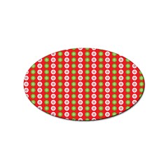 Festive Pattern Christmas Holiday Sticker (oval) by Ravend