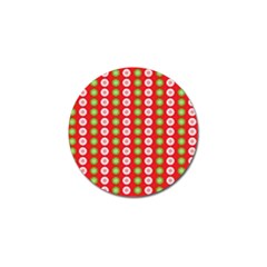 Festive Pattern Christmas Holiday Golf Ball Marker by Ravend