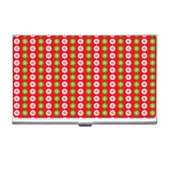 Festive Pattern Christmas Holiday Business Card Holder by Ravend