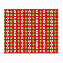 Festive Pattern Christmas Holiday Small Glasses Cloth (2 Sides) by Ravend