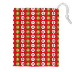 Festive Pattern Christmas Holiday Drawstring Pouch (4xl) by Ravend