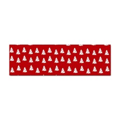 White Christmas Tree Red Sticker (bumper)