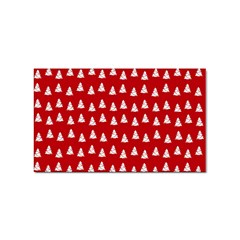 White Christmas Tree Red Sticker Rectangular (10 Pack) by TetiBright