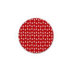 White Christmas Tree Red Golf Ball Marker by TetiBright