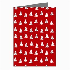 White Christmas Tree Red Greeting Cards (pkg Of 8)