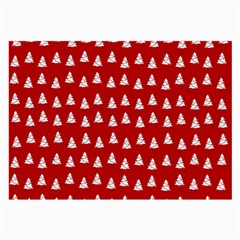 White Christmas Tree Red Large Glasses Cloth (2 Sides)