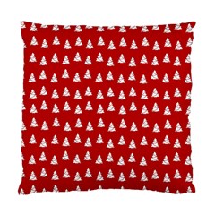 White Christmas Tree Red Standard Cushion Case (two Sides) by TetiBright